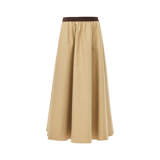 巴恩风亚麻混纺撞色翻领下摆抽绳外套/撞色腰头显瘦伞裙2025春WT2501011/BQ2501011 商品图8