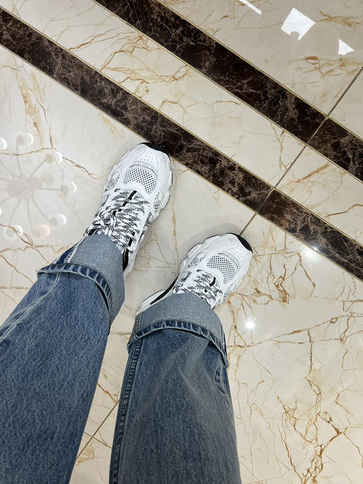 213-3雕 免带品 复古时髦 超轻厚底 chrono休闲鞋 白色/银色 商品图8