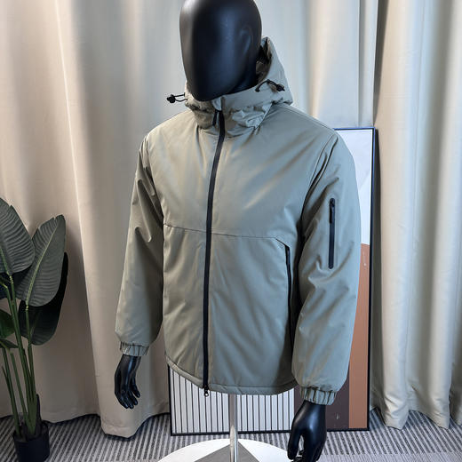 迪同款!线下2K!2025情侣款蓄热黑科技抗寒保暖防水防风休闲连帽棉衣棉服夹克！ 商品图5