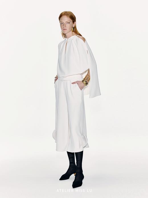 【云朵骑士】露肩开衩长袖廓形上衣 商品图2