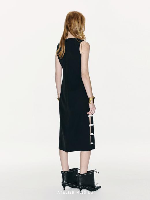 【里约艺术】双侧镂空兔耳蝴蝶结撞色拼接连衣裙 商品图3