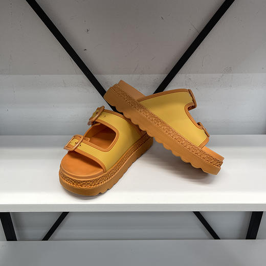 COACH/蔻驰 Lainey 女士可调节平底休闲一字拖厚底橡胶凉鞋 商品图2