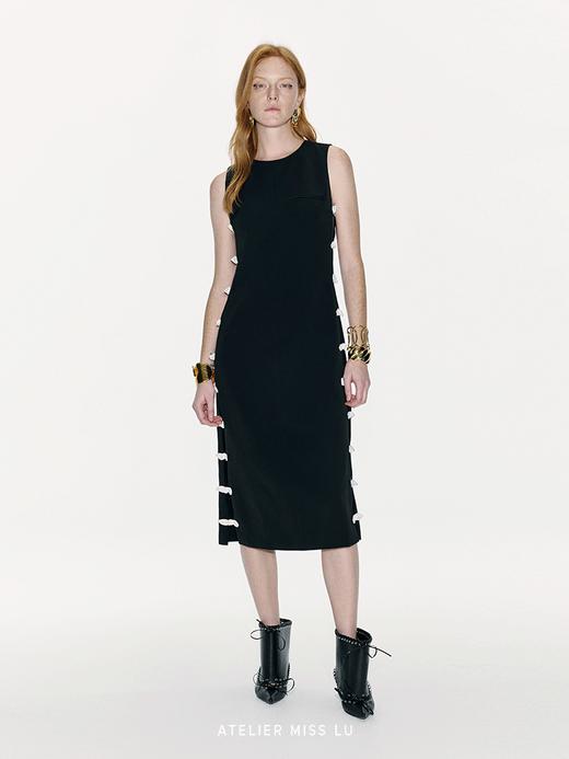 【里约艺术】双侧镂空兔耳蝴蝶结撞色拼接连衣裙 商品图0