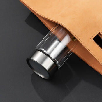 万象（WANXIANG）双层玻璃杯商务办公V148RL车载便携男士家用370ML大容量泡茶水杯 商品图1