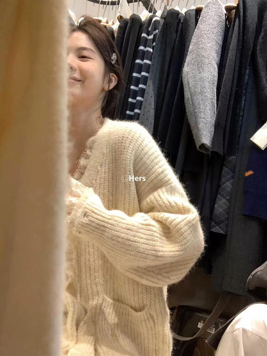 hers羊驼韩系开衫 商品图1