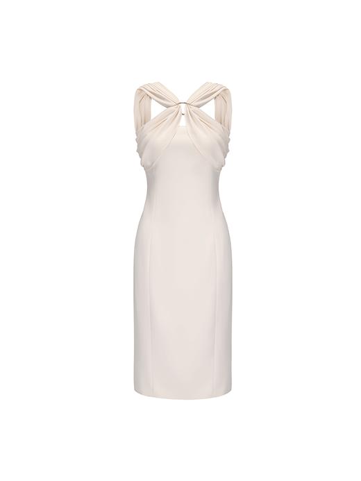 【冰雪舞会】金属圆环拼接设计修身连衣裙 商品图4