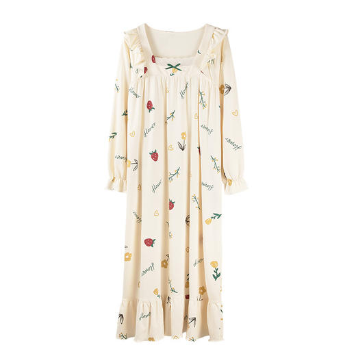 【情侣睡衣】春秋款 纯棉长袖睡裙女 秋季长款公主风家居服 男士休闲套装  商品图4