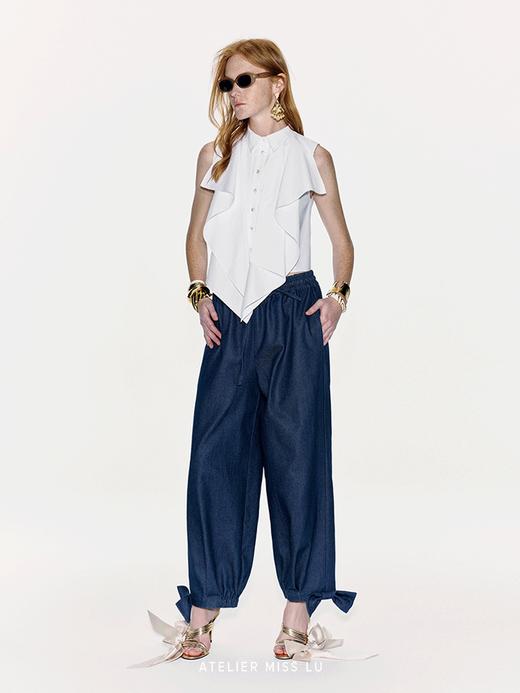 【飞马行空】立体裁片拼接设计无袖衬衫上衣 商品图3