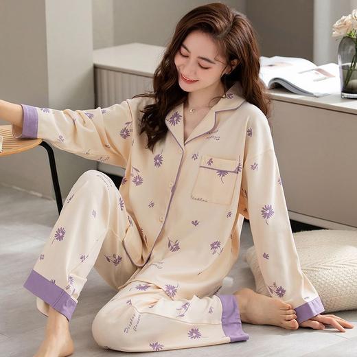 春秋季【新款纯棉睡衣】长袖大码套装 感知细腻柔软 透气舒眠 可外穿家居服 商品图10
