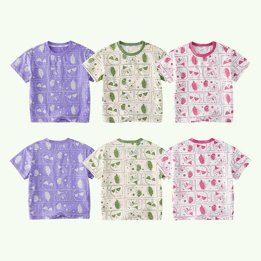 【7A抗菌纯棉】棉花堂2025年新款印花针织短袖T恤萌装---F251121&F251121YX 商品图6