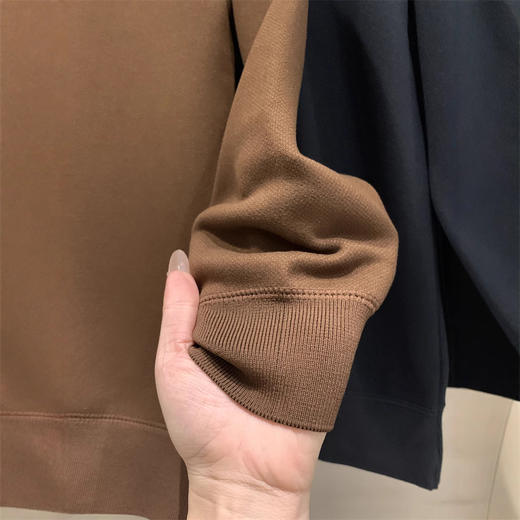 柜399! 2025绵羊毛混纺奥粒绒复合!男士春秋冬纯色百搭半高领抓绒衫卫衣！ 商品图3