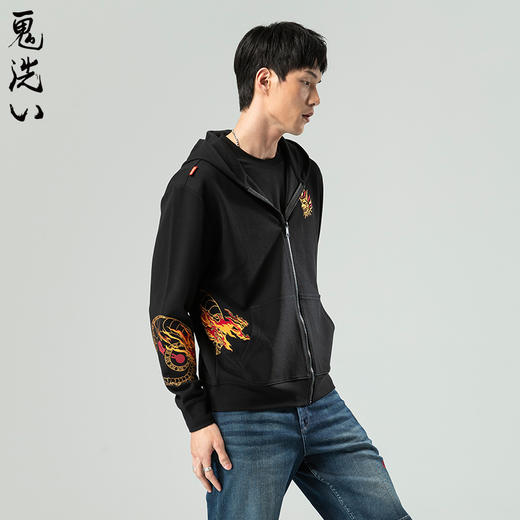 ONIARAI/鬼洗25春夏新品鬼和艺圣兽龙剑刺绣男式休闲外套 B330068 商品图3