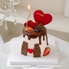 【214情人节】情侣纪念小熊小兔爱心饼干蛋糕 商品缩略图0
