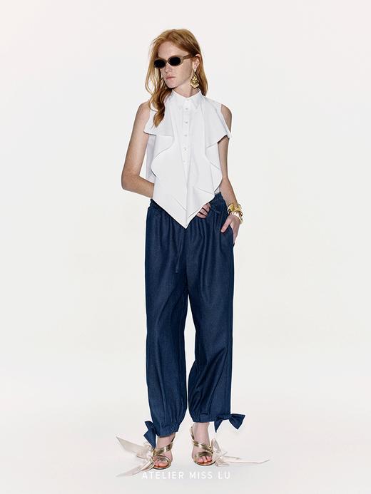 【飞马行空】立体裁片拼接设计无袖衬衫上衣 商品图2