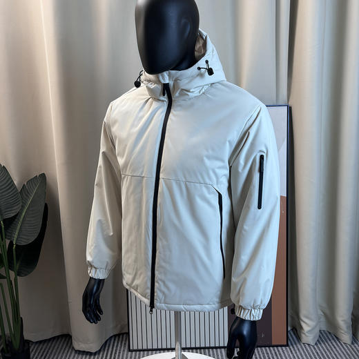 迪同款!线下2K!2025情侣款蓄热黑科技抗寒保暖防水防风休闲连帽棉衣棉服夹克！ 商品图7