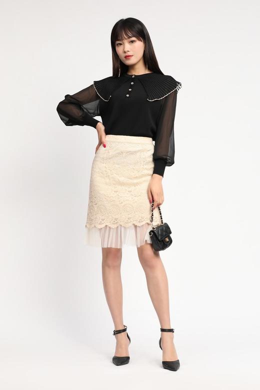 amadella 黑色斗篷领式针织上衣 11689 商品图1