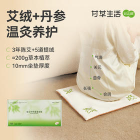 甘之颐 元养森 艾灸坐垫 艾草坐灸垫金丝艾绒红花屁股座垫热敷毯