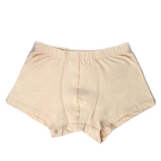 【断码清仓】素道有机彩棉健康透气内裤男 纯色舒适男士平角裤 宽松四角短裤92%棉 8%氨纶 商品图0