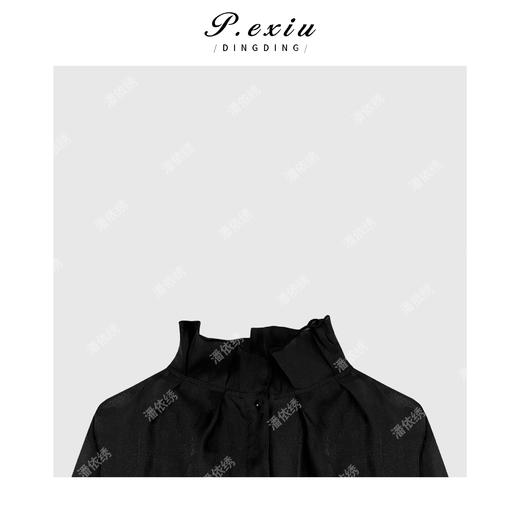 04-6潘依绣丁丁宠粉法式精致优雅半高领长袖衬衫W-62840 商品图2