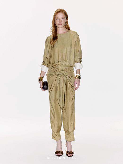 【旧金山日落】金属圆环拼接飘片设计醋酸连体裤 商品图0