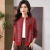 CC-103-H031新款早春拉链开衫针织衫女夹花毛衣外套宽松针织春秋外搭上衣 商品缩略图0