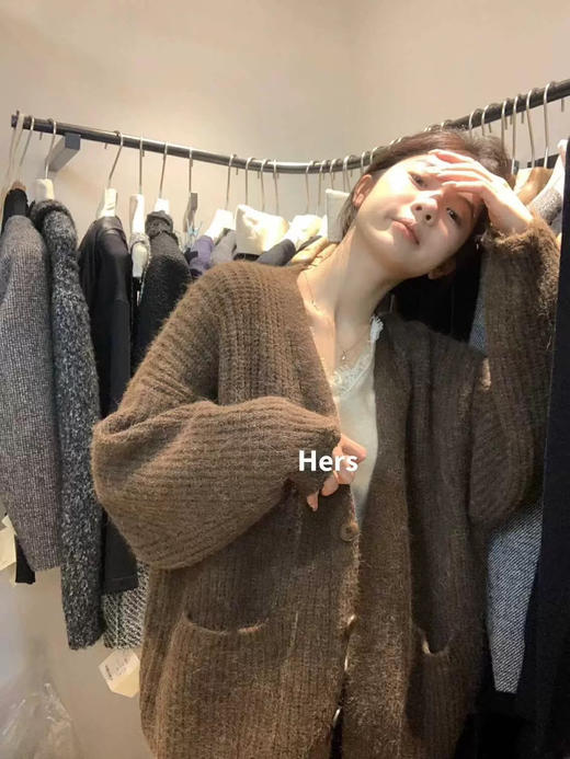 hers羊驼韩系开衫 商品图3