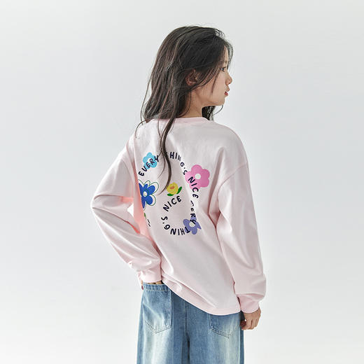 棵初 2025春夏第一波新品-印花长袖T恤844K256007CD 商品图4