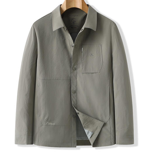 【DWP】大依优型大码加肥大码休闲翻领茄克外套男春季单排扣上衣肥佬宽松男士 商品图4