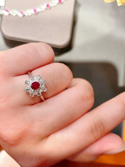 0.82ct刻面红宝石戒指 商品图4