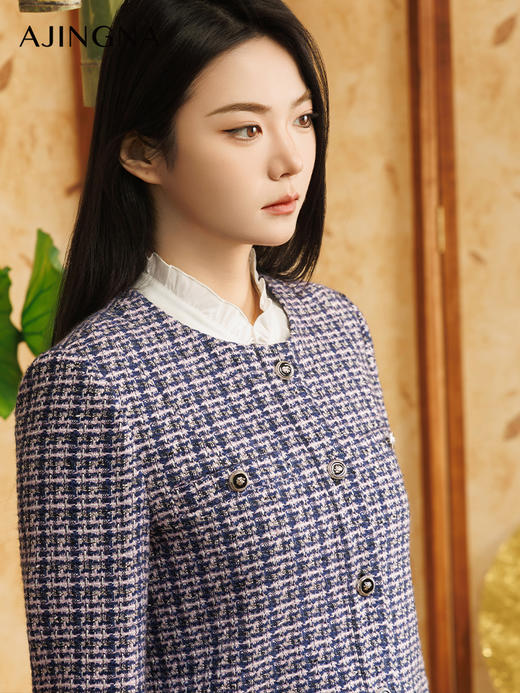 【商场同款】阿菁娜2025春季新款箱型小香风上衣A30C107032 商品图3