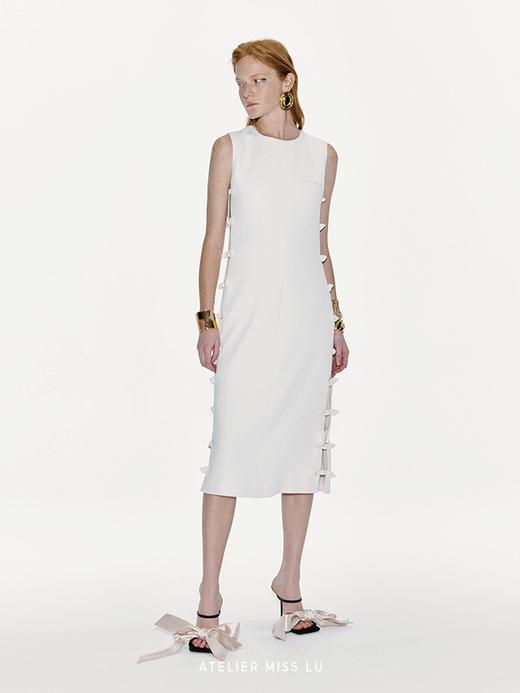 【佩里月光】双侧镂空兔耳蝴蝶结拼接连衣裙 商品图3