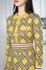 Le Malene 黄色格纹X型毛衫连衣裙 11557 商品缩略图3