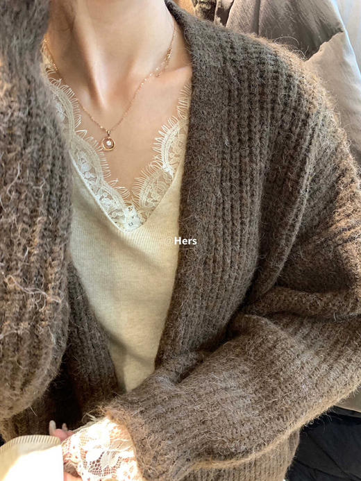 hers羊驼韩系开衫 商品图4