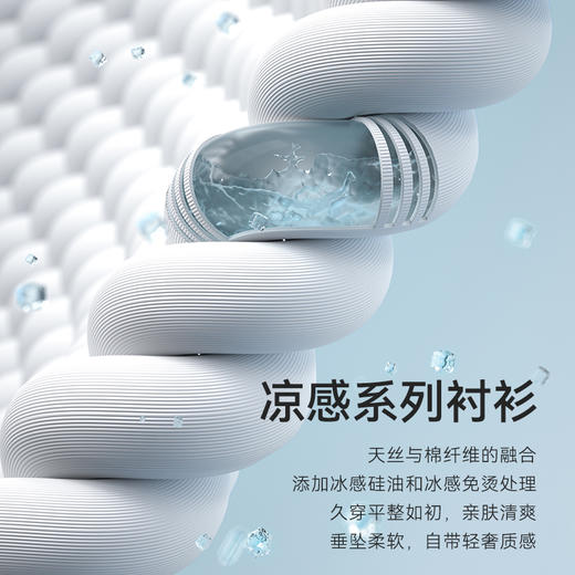 十如仕小方领提花凉感长袖衬衫新疆长绒棉衬衫春夏百搭商务衬衫-402-03/04 商品图3