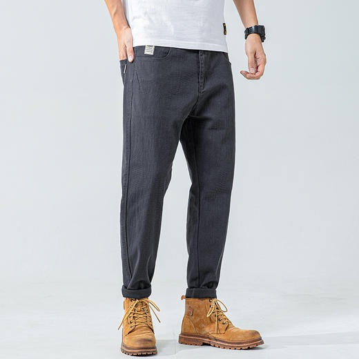 【新款DYG】大依优型大码夏季休闲裤男修身弹力哈伦小脚裤加肥加大码长裤男士潮牌哈伦裤胖 商品图0