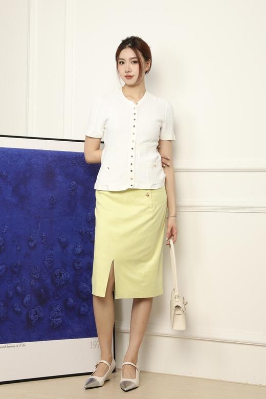 LILY 侧腰纽扣装饰开衩半裙 11570 商品图2