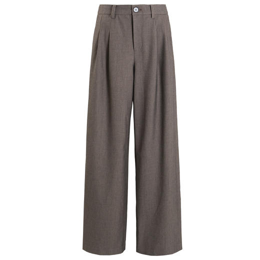 SELFWHO经典双褶阔腿西裤女2025春季新款宽松显瘦百搭通勤休闲裤 商品图4