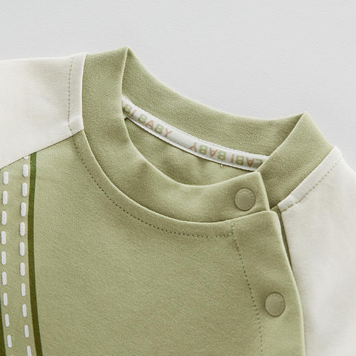 拉比-童衣类（春）I5丛林偏开连体衣灰绿（PH) 商品图2