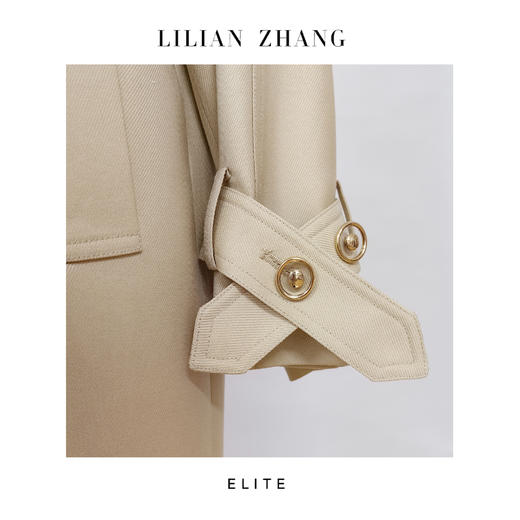 E-“定制”——静奢风 ——都市摩登——风尚之选——系带长款风衣 2407007 商品图1