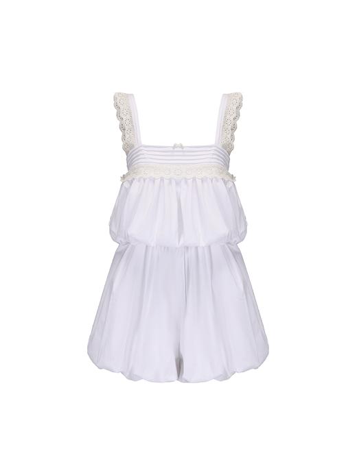 【见习丘比特】蕾丝拼接设计弹力收腰花苞连体裤 商品图4