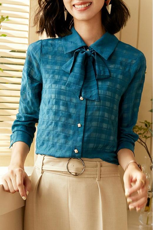 VIMLY/梵希蔓 提花格纹色织衬衣 11667 商品图2