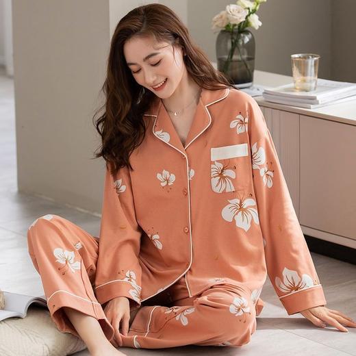 春秋季【新款纯棉睡衣】长袖大码套装 感知细腻柔软 透气舒眠 可外穿家居服 商品图11