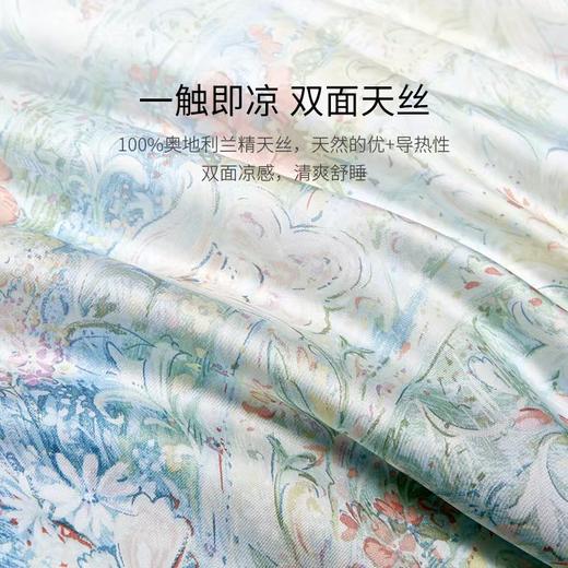 10楼罗卡芙ROYALCOVER双面天丝贡缎 印花四件套 萨利斯花园+同款天丝亲肤可水洗新雪丽夏被240*240cm吊牌价6860元   活动价4580元 商品图8