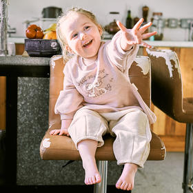 【云优选】lelejove北欧风25春季儿童纯棉卫裤男女宝春秋休闲长裤直筒收脚裤