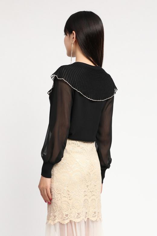 amadella 黑色斗篷领式针织上衣 11689 商品图2