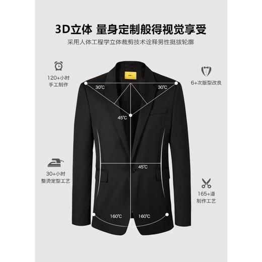 HIM漢崇 男装时尚修身商务西服男士休闲百搭西装外套 商品图2