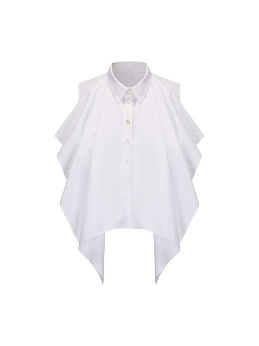 【飞马行空】立体裁片拼接设计无袖衬衫上衣 商品图4