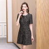 DNO-5BA1118春夏新款高端精致短袖连衣裙法式优雅气质小香风珍珠圆领裙女 商品缩略图2
