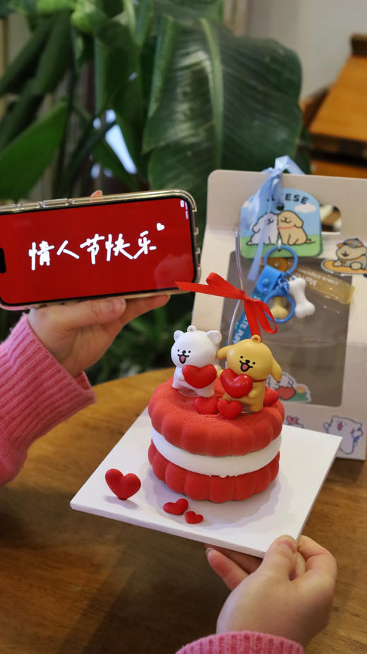 爱心线条小狗饼干慕斯 商品图5