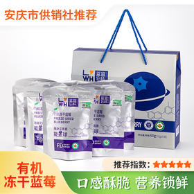 【蓝宜忘怀】有机冻干蓝莓 休闲零食品铺子小吃 整粒蓝莓脆蜜饯果干